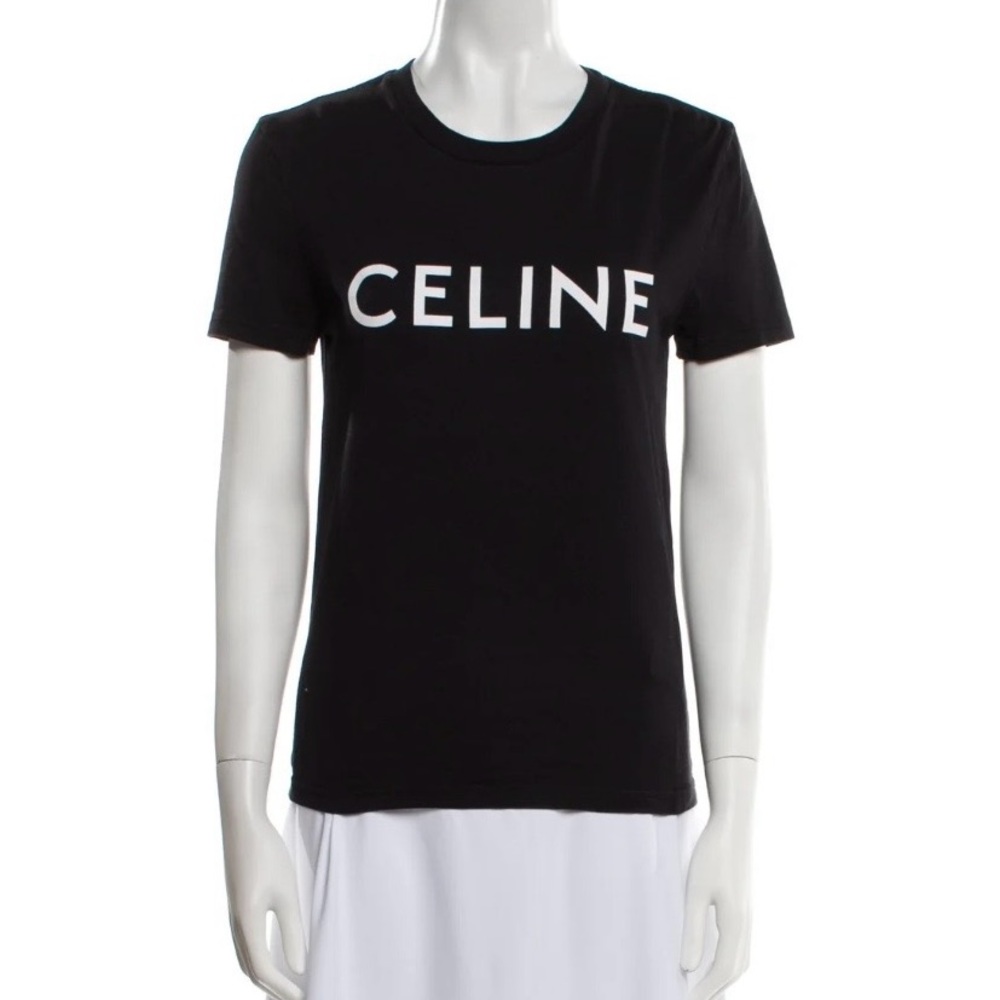 Celine Black Short Sleeve Tee